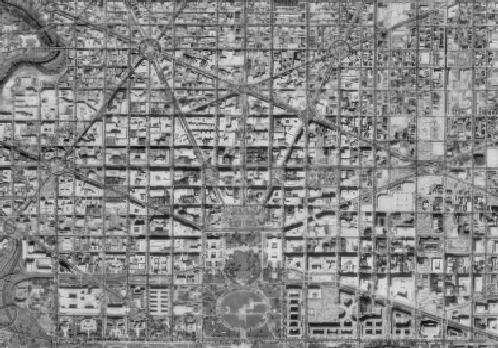 Satellite Pic of Washington D.C.'s Pentagram Layout