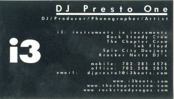 Contact Info For Our Close Associate, DJ Presto 1
